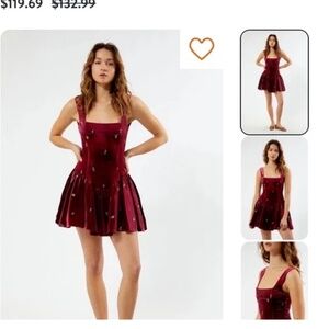 Weworewhat corset peplum mini dress